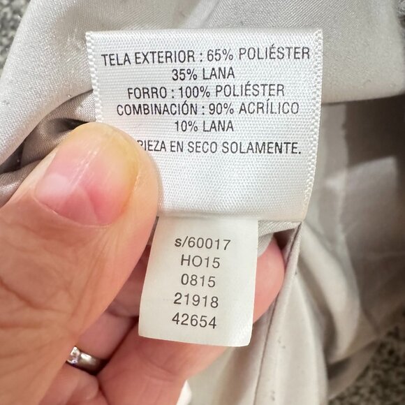 Anthropologie Maison Jules Grey Wool Blend Coat | Size S | Chic Oversized Fit - Picture 9 of 9